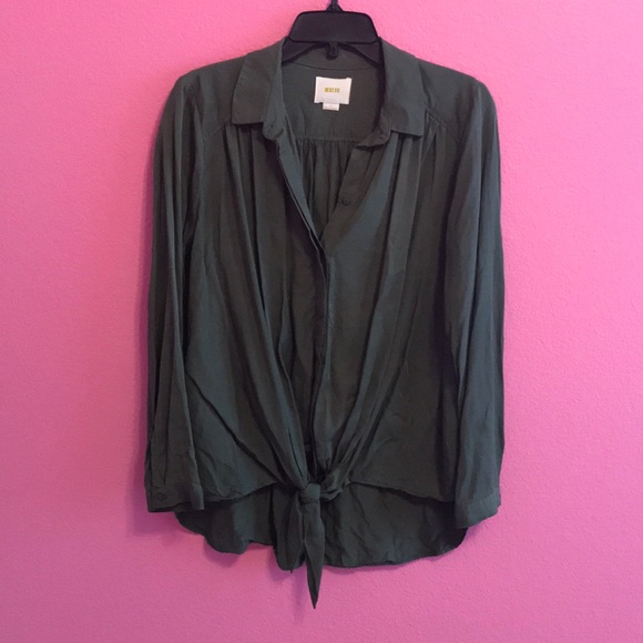 Maeve Tops - Antro Maeve size small green button down top